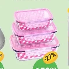 Set containere din sticlă BORART 640/1040/1520ml