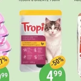 Hrană p-u pisici TROPI 100g