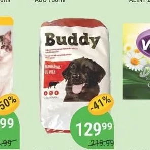 Hrană uscată de pui/vită p-u câini BUDDY 10kg
