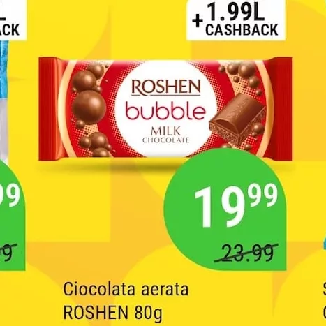 Ciocolată aerată ROSHEN 80g