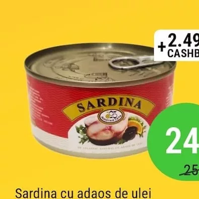 Sardina cu adaos de ulei ZOLOTAIA SETI 155g
