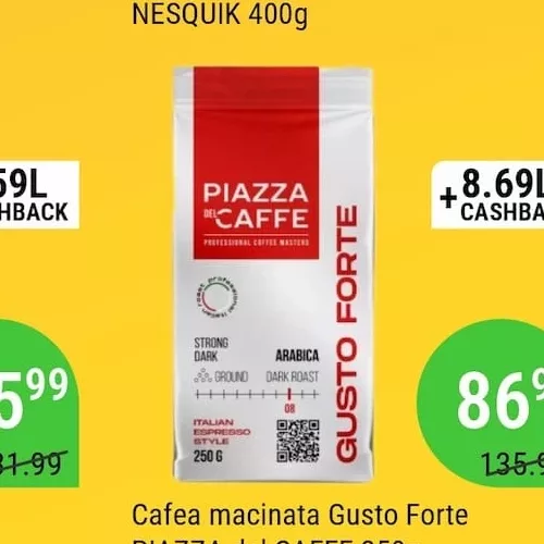 Cafea macinata Gusto Forte PIAZZA del CAFFE 250g