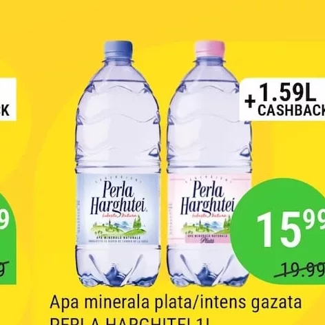 Apă minerală plată/intens gazoasă PERLA HARGHITEI 1L
