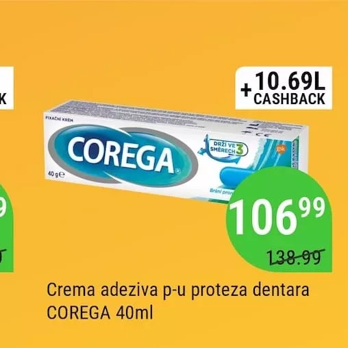 Crema adeziva p-u proteza dentara COREGA 40ml