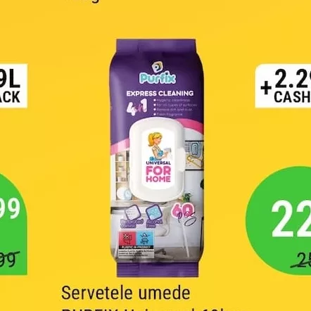 Servetele umede PURFIX Universal 60buc