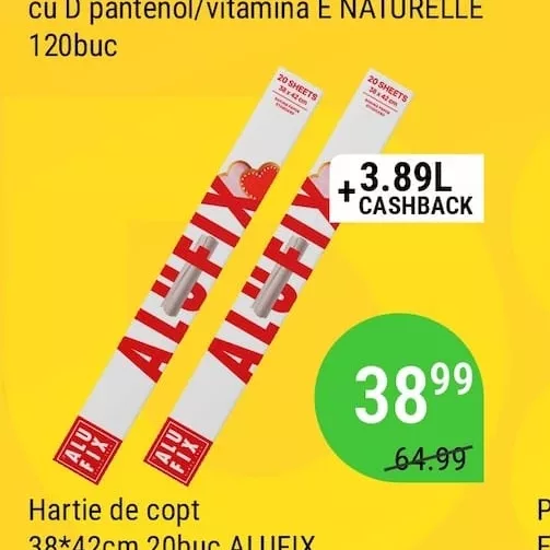 Hartie de copt 38*42cm 20buc ALUFIX