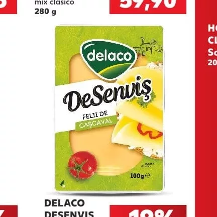 DELACO DESENVIȘ нарезанный кашкавал натуральный 46% жирности 100 г