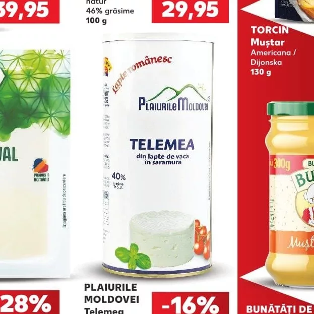 PLAIURILE MOLDOVEI Телячий сыр в рассоле 40% жирности 1 кг