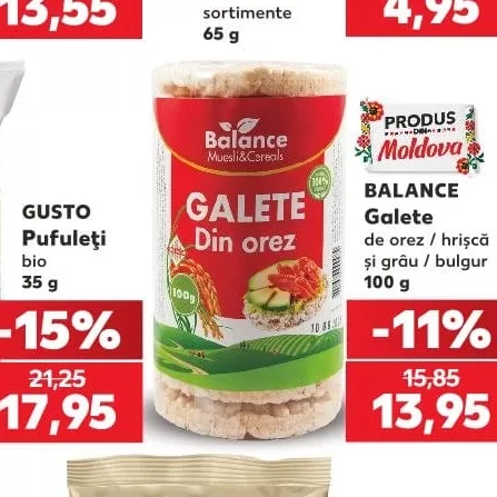 BALANCE Galete de orez / hrișcă și grâu / bulgur 100 g