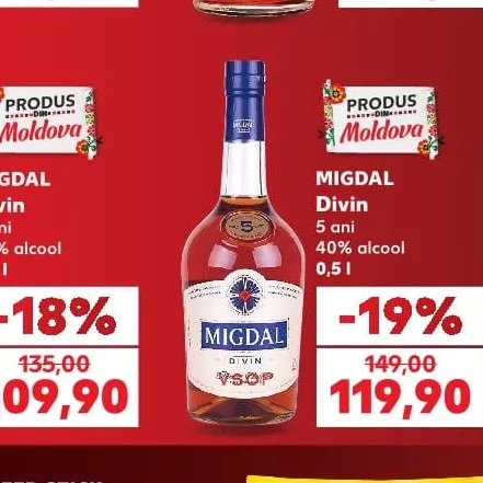 MIGDAL Divin 5 ani 40% alcool 0,5 l