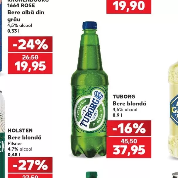 TUBORG світле пиво 4,6% алкоголь 0,9 л