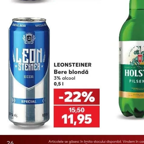 LEONSTEINER світле пиво 3% алкоголь 0,5 л