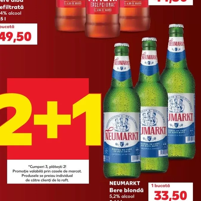 NEUMARKT Bere blondă 5,2% alcool 0,66 l