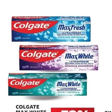 COLGATE MAX WHITE Pastă de dinți diverse sortimente 75 ml