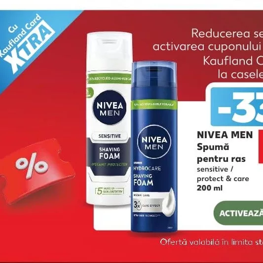 NIVEA MEN Spumă pentru ras sensitive / protect & care 200 ml