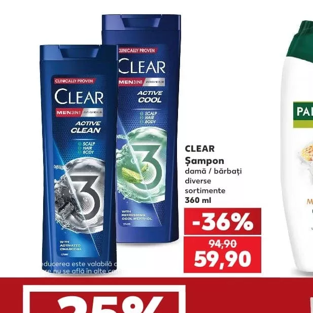 Șampon CLEAR damă / bărbați diverse sortimente 110 ml