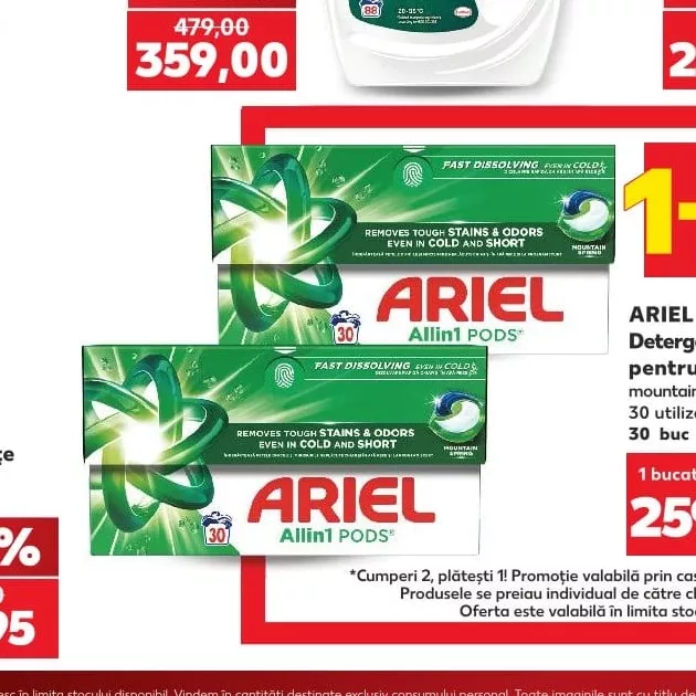 ARIEL Капсулы для стирки mountain spring / color 30 использований 30 шт