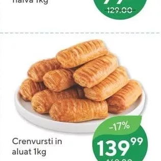 Crenvursti in aluat 1kg