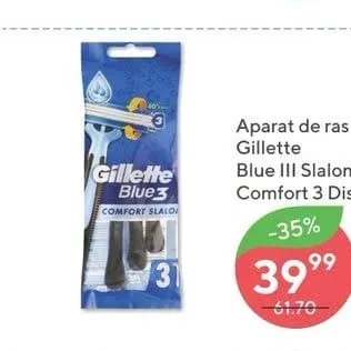 Бритва Gillette Blue III Slalom 33 nfort 3 Dis 3