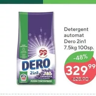 Detergent automat Dero 2in1 7.5kg 100sp.