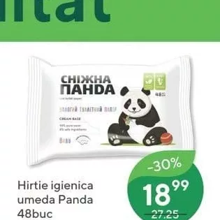 Hirtie igienica umeda Panda 48buc