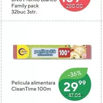 Pelicula alimentara CleanTime 100m