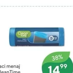 Saci menaj CleanTime 35l/50buc.