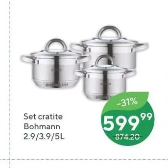 Set cratite Bohmann 2.9/3.9/5L