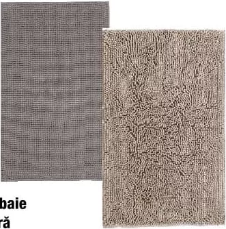 Covoraș baie microfibră, 50 x 80 cm, 100% microfibră de poliester, spate latex antiderapant, preț/set
