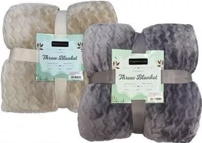 COMFORT LINE Pătură microfibră dublă, 200 × 220 cm, 100% microfibră/poliester, diverse culori