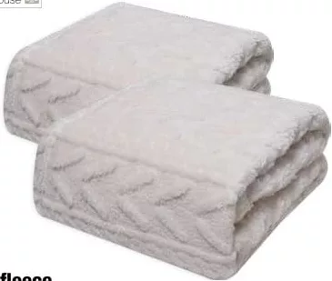 Tarrington House Pătură fleece, 130 × 170 cm, 100% poliester, crem