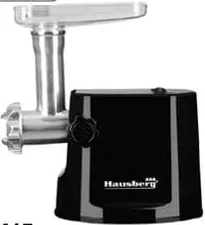 Hausberg HB-3415 Mașină de tocat, putere maximă 1600 W, găuri 3/5/7 mm, duză pentru cârnați