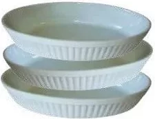METRO Professional Tăvi de copt din sticlă opală, set 3 bucăți, 23,5 × 15 × 3,7 cm