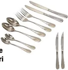 METRO Professional Baguette tacâmuri inox 18/10: furculițe 12 buc./set, linguri 12 buc./set, cuțite 3 buc./set; începând cu 109 lei/set