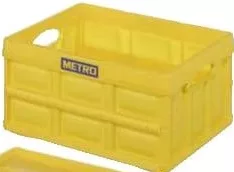 METRO Professional ladă pliantă din plastic galben, 62 L