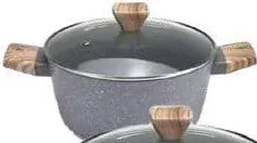 SILVERSTONE cratiță din aliaj de aluminiu, 20 cm, strat antiaderent din marmură, pentru inclusiv inducție