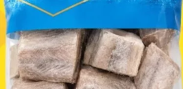 FISH HOUSE Merluciu rondele congelate, ambalat, 1 kg; +5.99 L cashback (10%) în monede My Local; scanează cardul din app înainte de plată; doar produse din broșură cu preț verde la raft