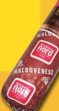 BASARABIA NORD Salam Moldovenesc f/a, 1 kg; +14.39 L cashback (10%) în monede My Local; scanează cardul din app înainte de plată; doar produse din broșură cu preț verde la raft