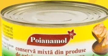 POIANAMOL Conservă mixtă vegetală și carne Clasic, 290 g; +2.09 L cashback (10%) în monede My Local; scanează cardul din app înainte de plată; doar produse din broșură cu preț verde la raft