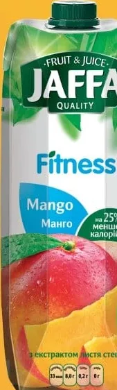 JAFFA Fitness Nectar de mango, 950 ml; +2.49 L cashback (10%) în monede My Local; scanează cardul din app înainte de plată; doar produse din broșură cu preț verde la raft
