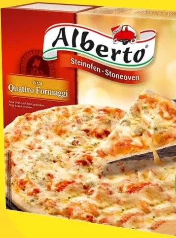 ALBERTO Pizza Quattro Formaggi, 320 g; Cashback 10% (+3.99 L) în monede My Local: scanează cardul din app înainte de plată; doar produsele broșurii marcate la raft.