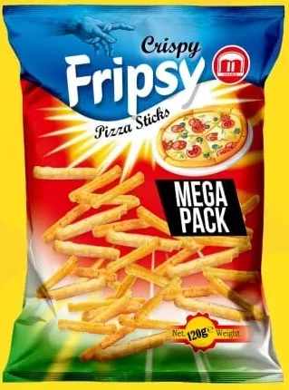 MAKS Fripsy Crispy Pizza Sticks, Mega Pack, 120 g; Cashback 10% (+1.49 L) în monede My Local: scanează cardul din app înainte de plată; doar produsele broșurii marcate la raft.