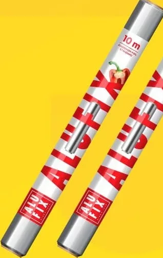 ALUFIX Folie de aluminiu, 10 m; cashback +2.79 L (10%) în monede My Local după scanarea cardului My Local din aplicație înainte de plată; doar produse din broșură marcate la raft.