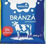 DELACTA Brânză de vaci, 9% grăsime, 350 g