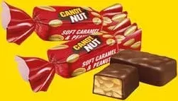 ROSHEN Bomboane Candy Nut cu caramel moale și arahide, 200 g