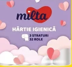 MILTA Hârtie igienică, 3 straturi, 32 role