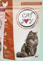CAT JOY Hrană umedă pentru pisici cu pui/vită, plic de 85 g