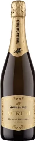 VINĂRIA CĂLĂRAȘI AURUM Muscat Ottonel, vin spumos, 0,75 L