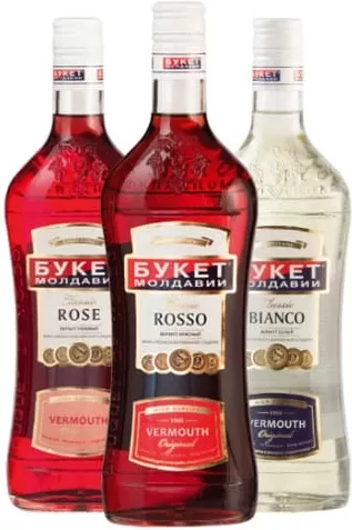 BUKET MOLDAVII, vermut în sortiment: Rose, Rosso sau Bianco, 0,75 L