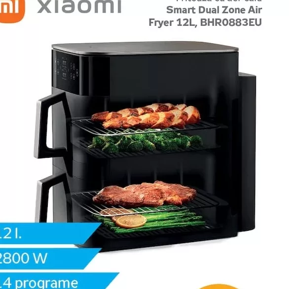 Friteuza cu aer cald Smart Dual Zone Air Fryer 12L, BHR0883EU